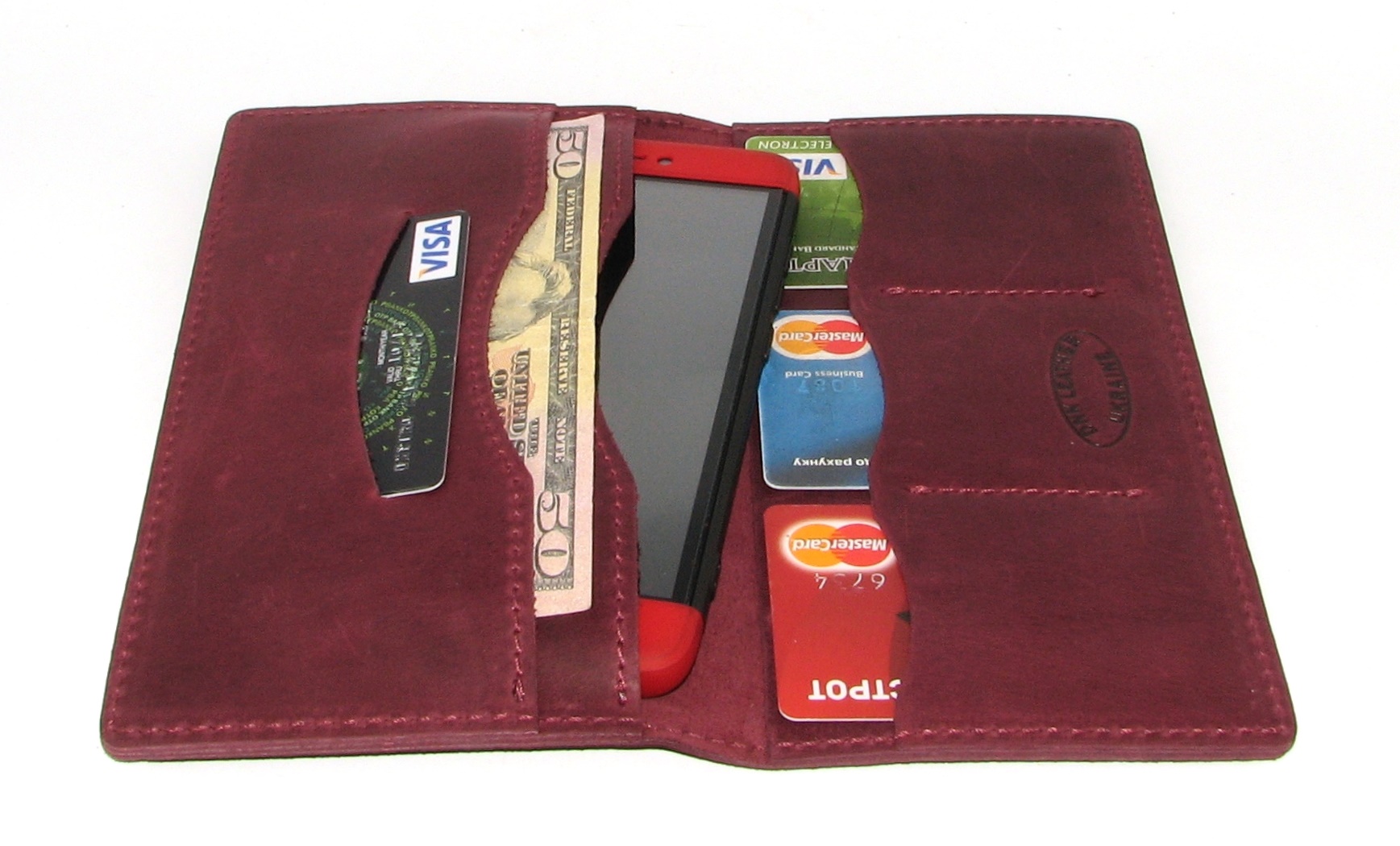 Шкіряний гаманець DNK Leather DNK Big Purse бордовий Шкіряний гаманець DNK Leather DNK Big Purse бордовий